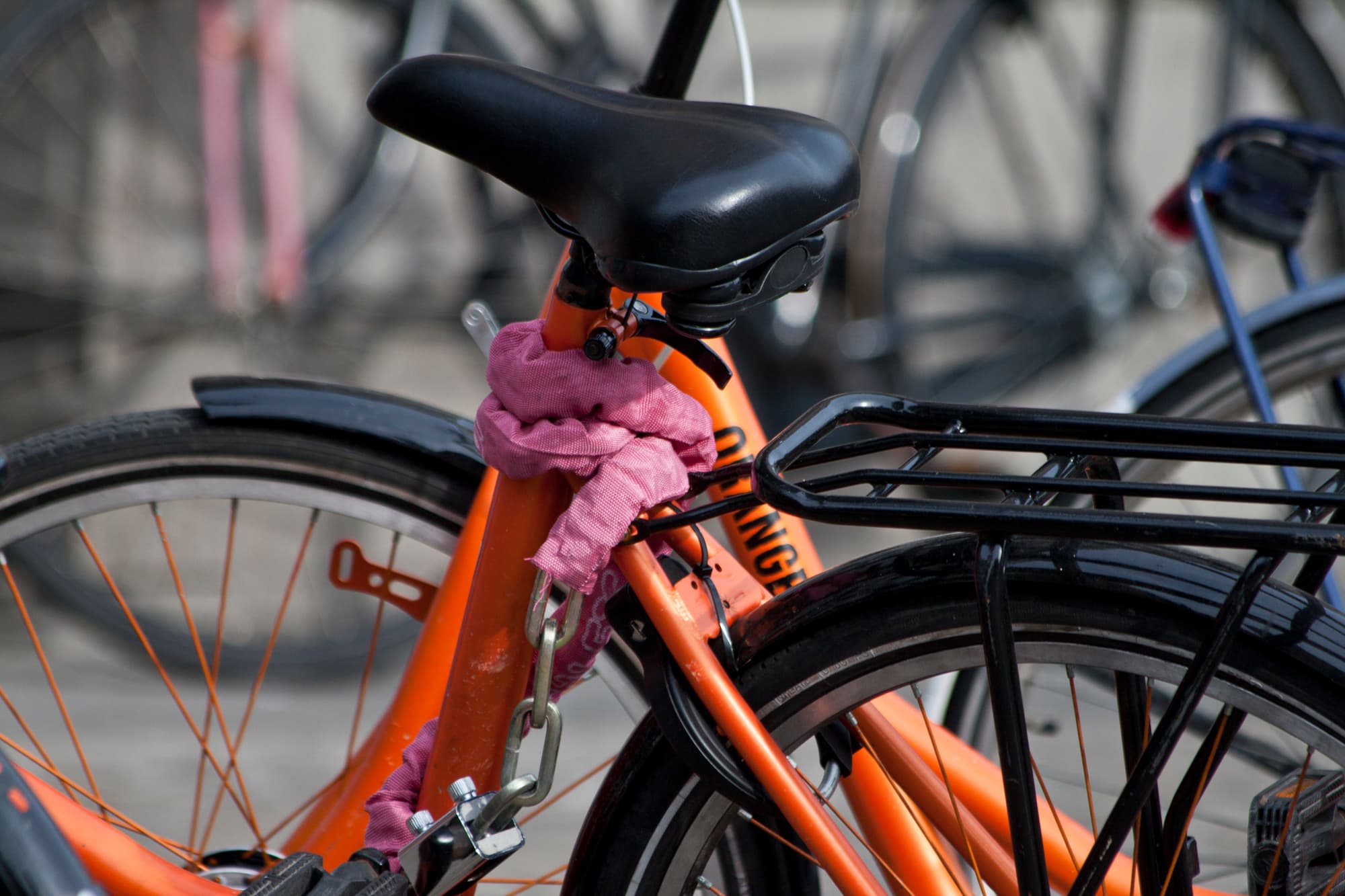 Goed vastgezette fiets in Groningen voor de anti-diefstal gids